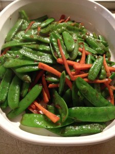 This is as local as it gets, folks... Mom's garden peas.